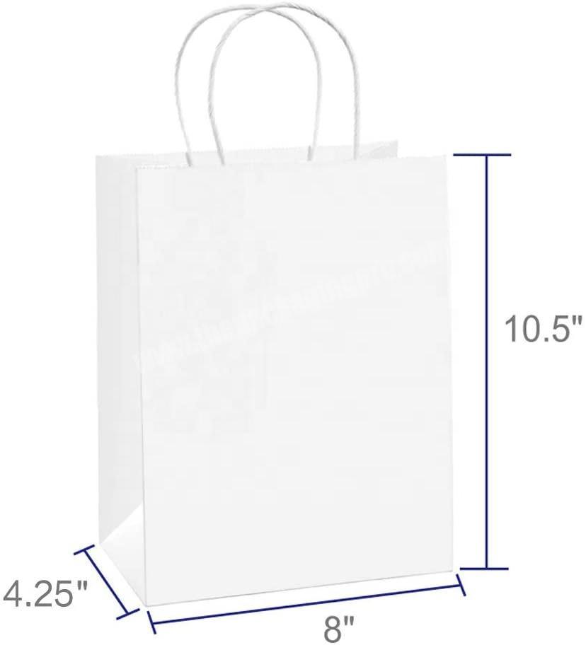 Party shopping retail merchandise bag blank hand kraft paper bag