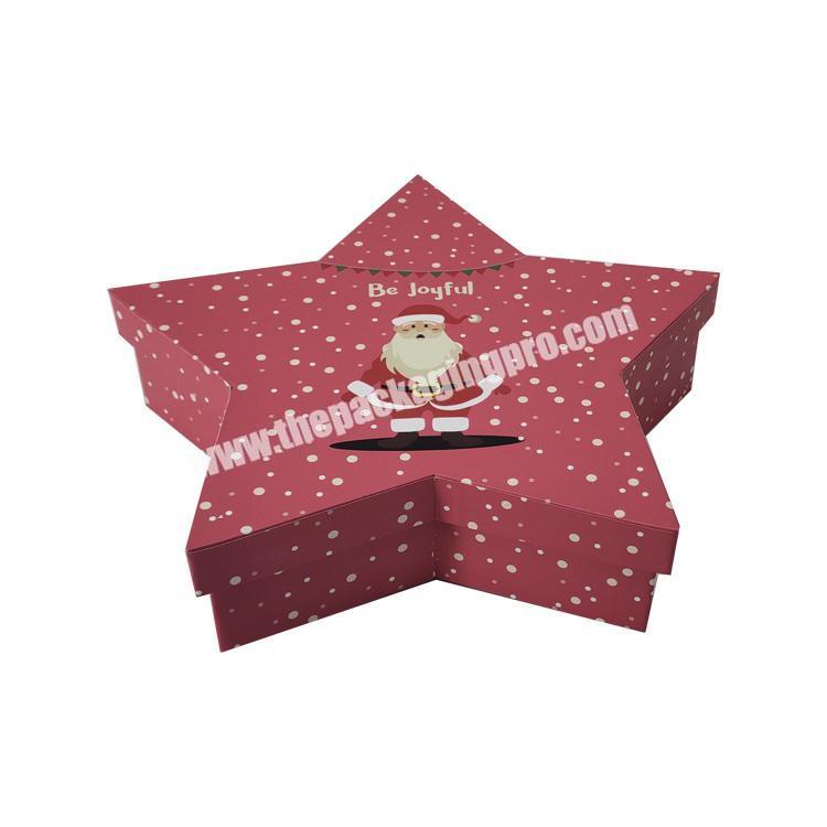 Pentagonal Star Shaped Fancy Cardboard Christmas Candy Boxes Christmas Gift Paper Star Box