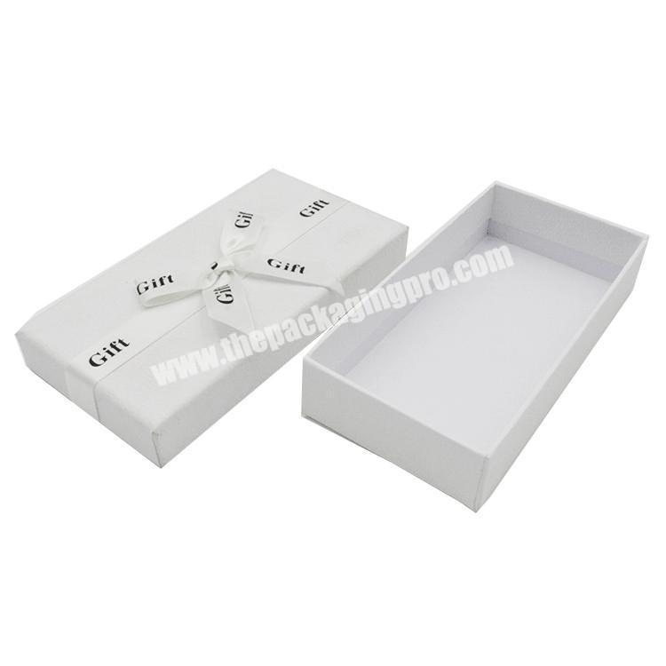 Personal Design White Custom Square Cardboard Lid and Base Christmas Gift Box Packaging For Women Hand Bags