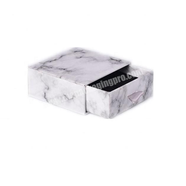 Personalised Matte Lamination Custom Drawer Eco Friendly Marble Jewelry Gift Box