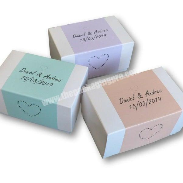 Personalised Wedding Birthday Party White Cake Boxes with Personalised Coloured Label Wedding Birthday Party