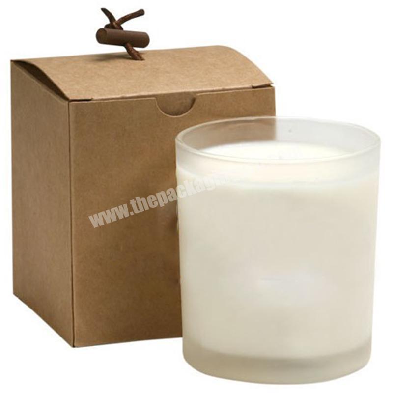 Personalize empty candle gift boxes with logo small kraft paper gift box for candles