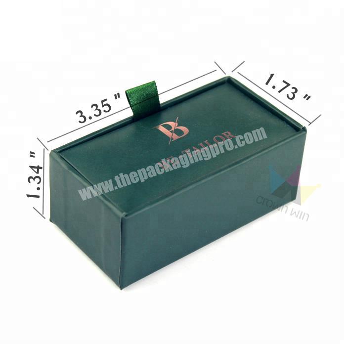 Personalized Cardboard Gift Box Packaging Couple Cufflinks Boxes