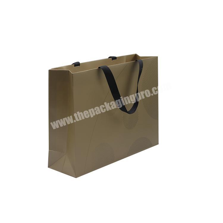 Personalized Custom Print Logo Gray Paper Gift Bags With Handle