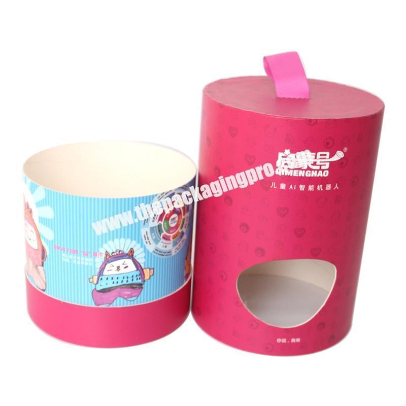 Personalized custom printed cylinder packaging box paper