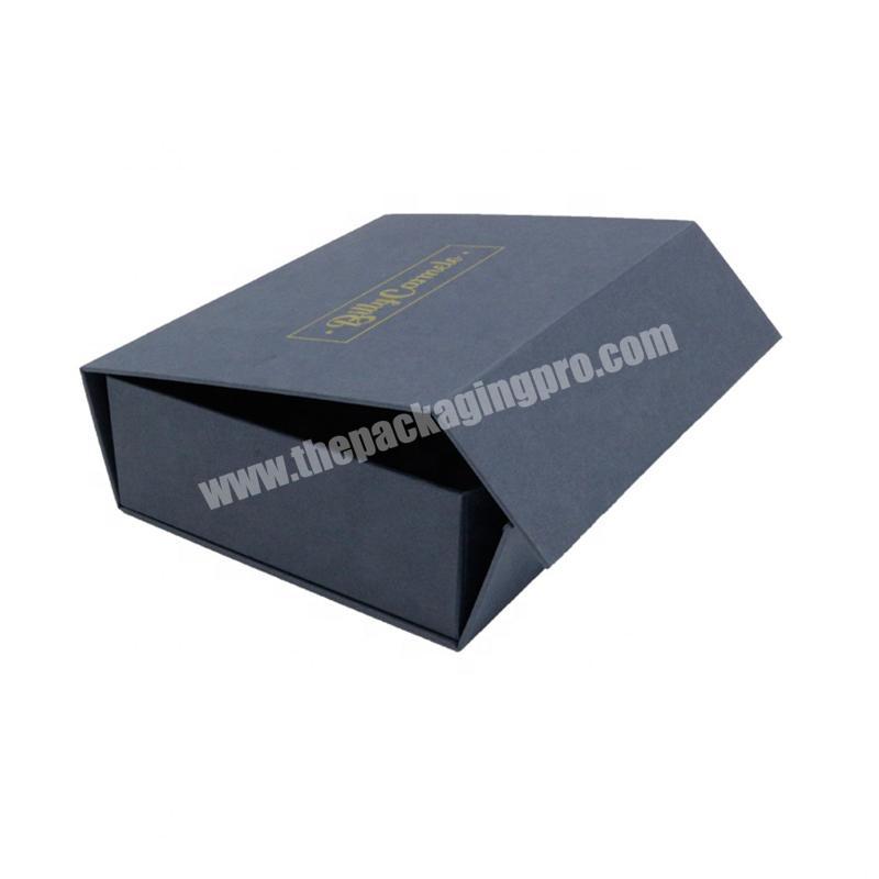 personalized custom printing foldable flat magnetic clamshell cardboard gift box
