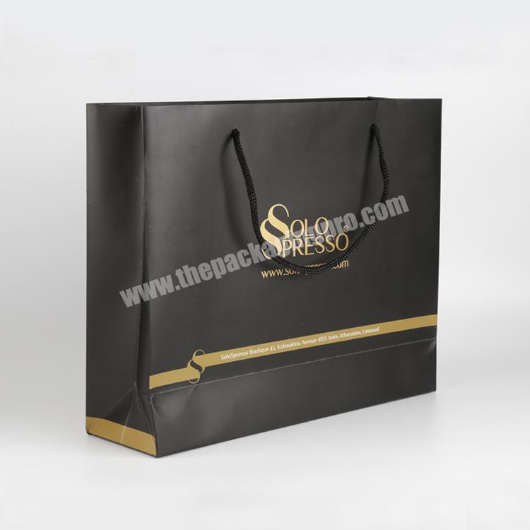 Personalized custom square black craft paper bag