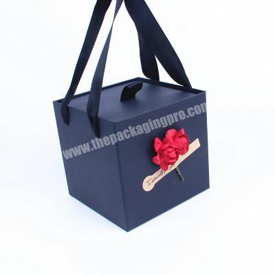 Personalized Gift Box Flower Arrangements Box Handle