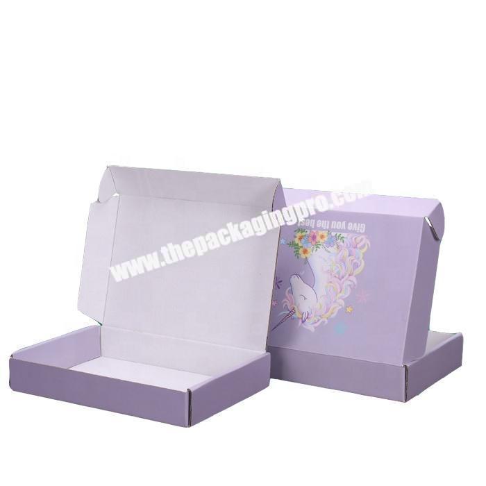 Personalized logo corrugated mailing box packaging boxes for clothes