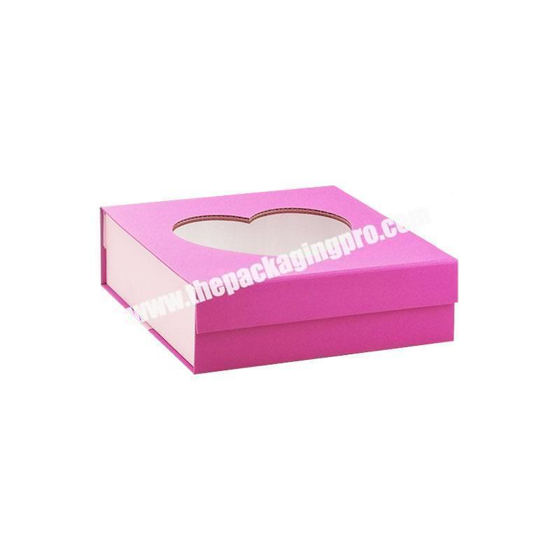 Personalized luxury pink folding style beautiful wedding gift packaging magnetic box