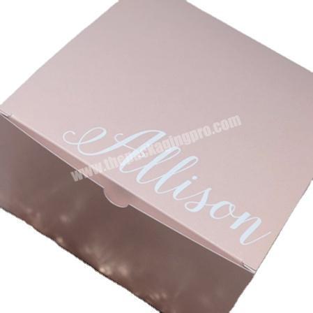 Personalized pink gift box wedding party box bridal gift box