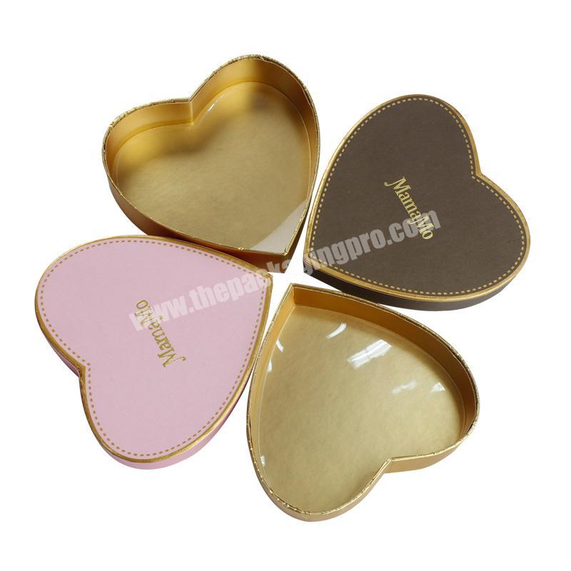 Pink Cardboard Luxury Fancy Empty Praline Wedding Candy Chocolate Packaging Heart Shaped Box