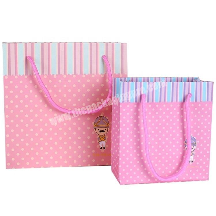 Pink Color Ladies Underwear Paper Shopping Bag Christmas Apparel Packaging