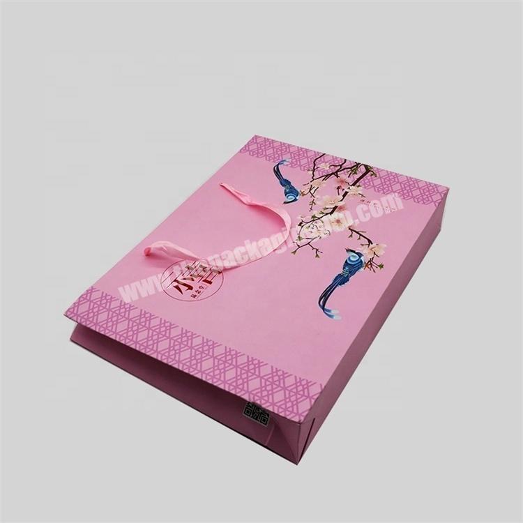 Pink Gift Box fashion Fashion Handle Printing Packaging Gift Paper Bags