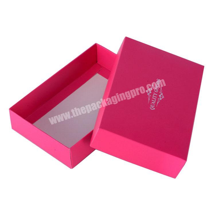 Pink Glossy Lamination Flat Pack Cheap Packing Gift Box