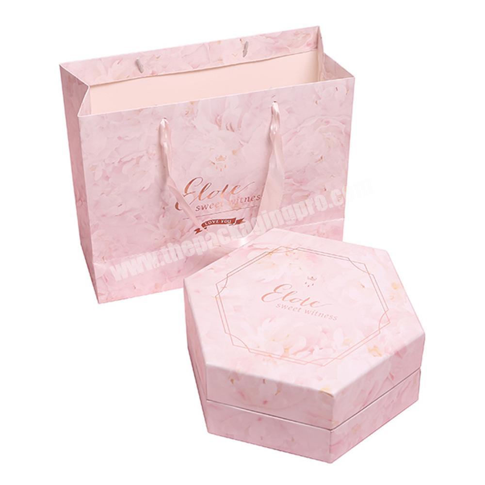 Pink luxury cosmetic gift box packaging