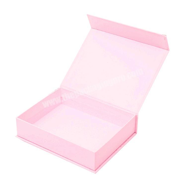Pink Magnetic Closure Rigid Cardboard Gift Box Packaging