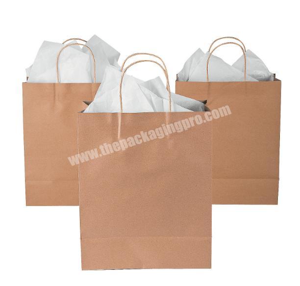 Plain cheap brown paper bags with your own logo