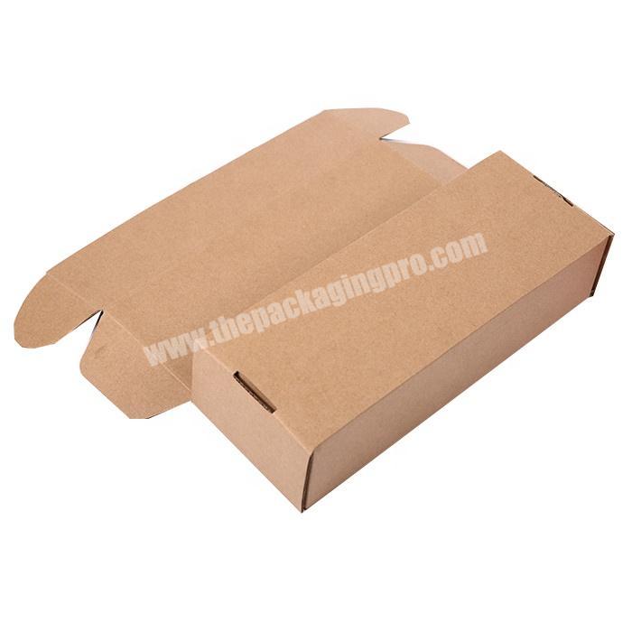Plain custom logo brown corrugated paper packaging box