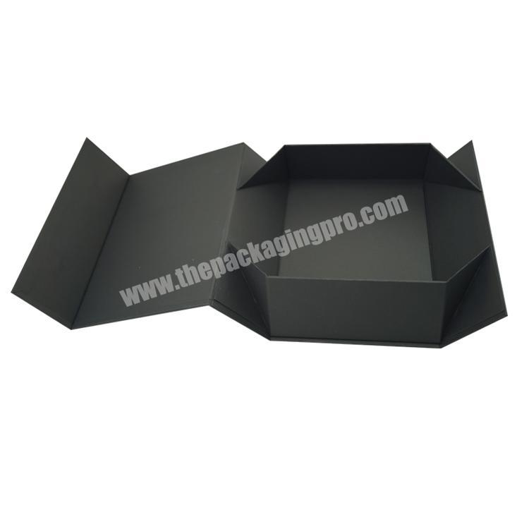 Plain Matt Black Cardboard Foldable Packaging Gift Box