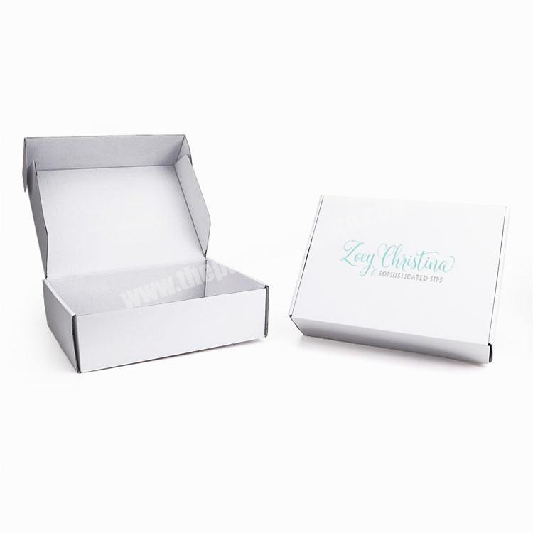 Plain White Corrugated Mailing Shipping Gift Paper Carton Mailer Box Packaging Foldadble Hair Care Product Packaging Shipping