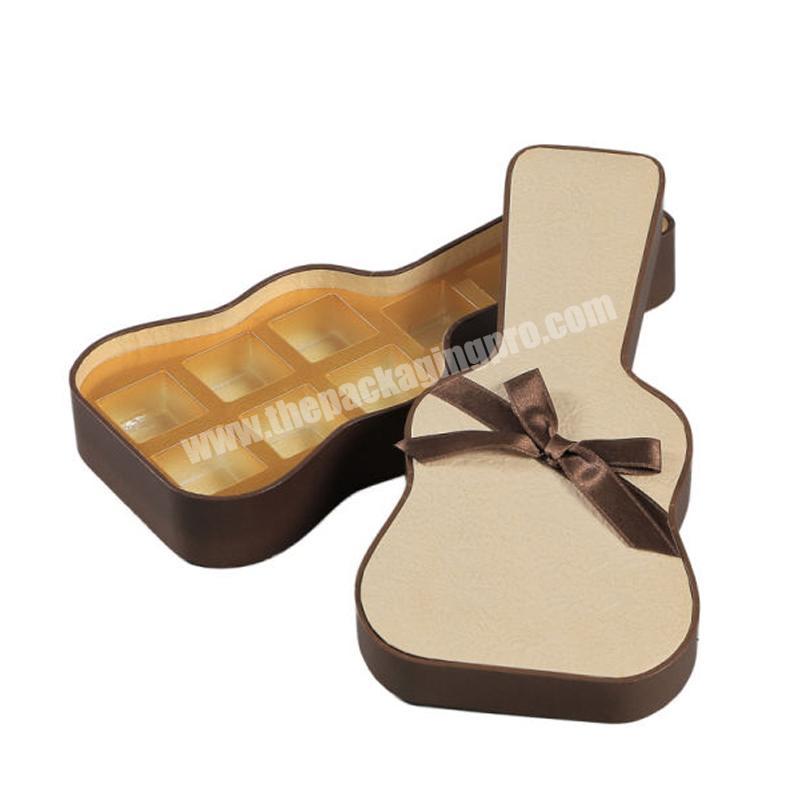 Plastic Guitar Shape Packaging Christmas Gift Box Chocolate Candy Boxes with Insert