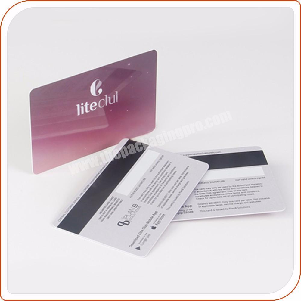 Plastic magnetic stripe card,standard size vip plastic magnetic card, soft pvc card