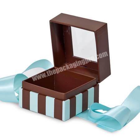 Plastic window wholesales print paper chocolate packing gift box