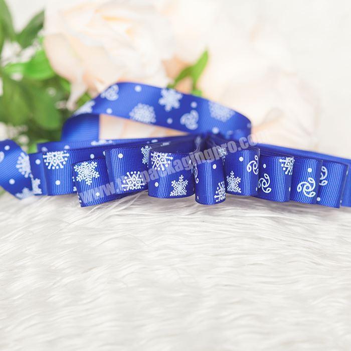 Polyester solid 3 inch 75mm printed grosgrain ribbon headband