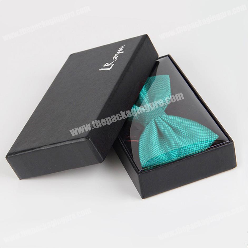 Popular Cardboard Box Paper Gift Tie Box with Clear PVC Window