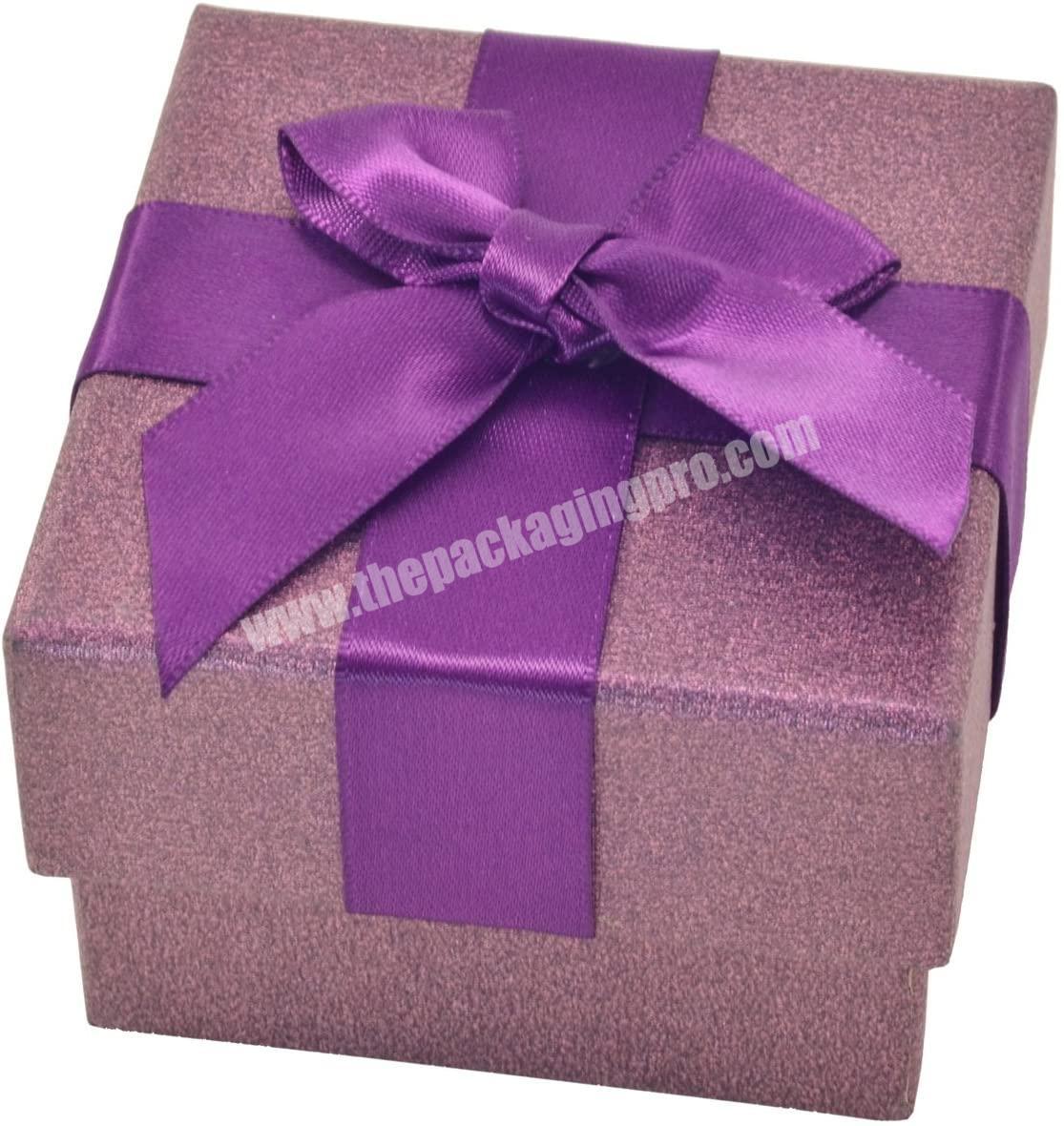 Popular high quality thin purple gift box