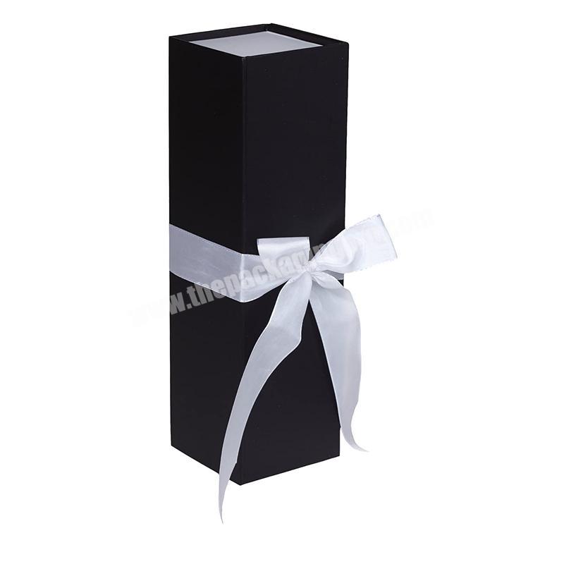 Popular private label black gift boxes for wine glasses