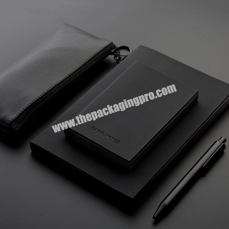Popular Small Mini Faux PU Leather Genuine Leather Soft Cover Notebook Notepad Logo Customized Emboss Deboss Black Edges Journal