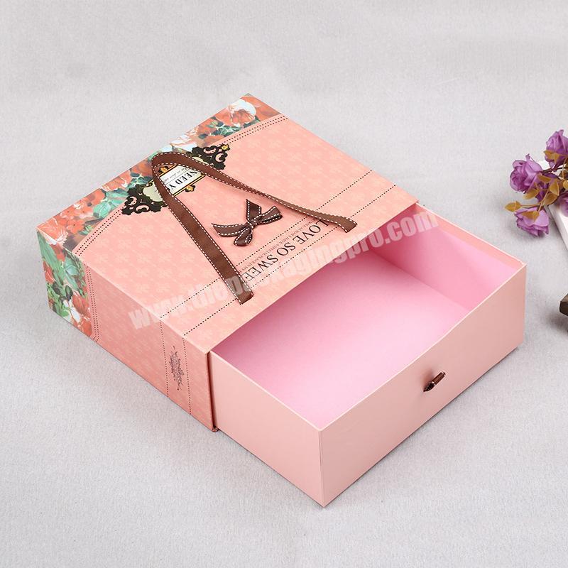 Portable Drawer  Wholesale Custom Luxury Wedding Printed Paper Cardboard Candy Chocolate Gift Box for Kids