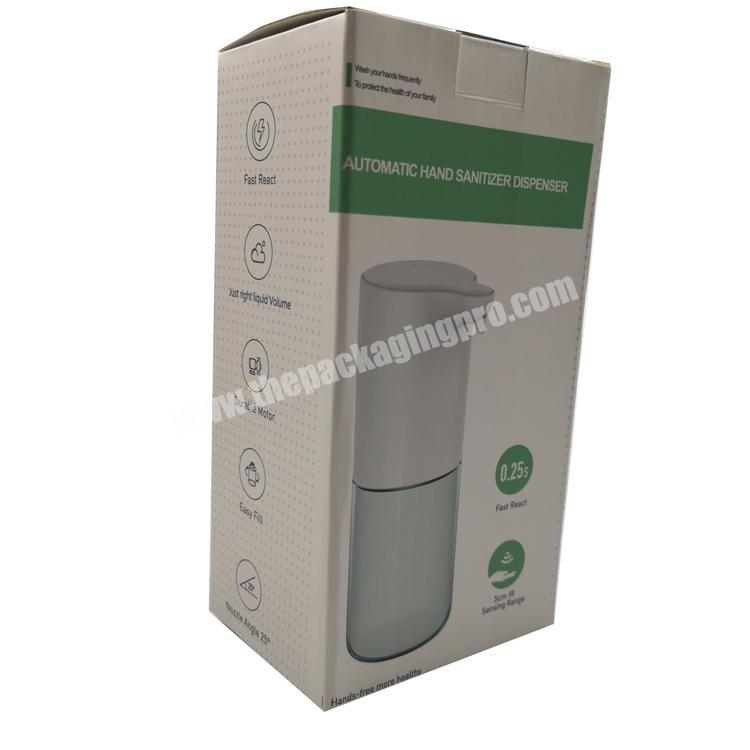 Portable foam soap dispenser bottle packaging paper box for hand washer