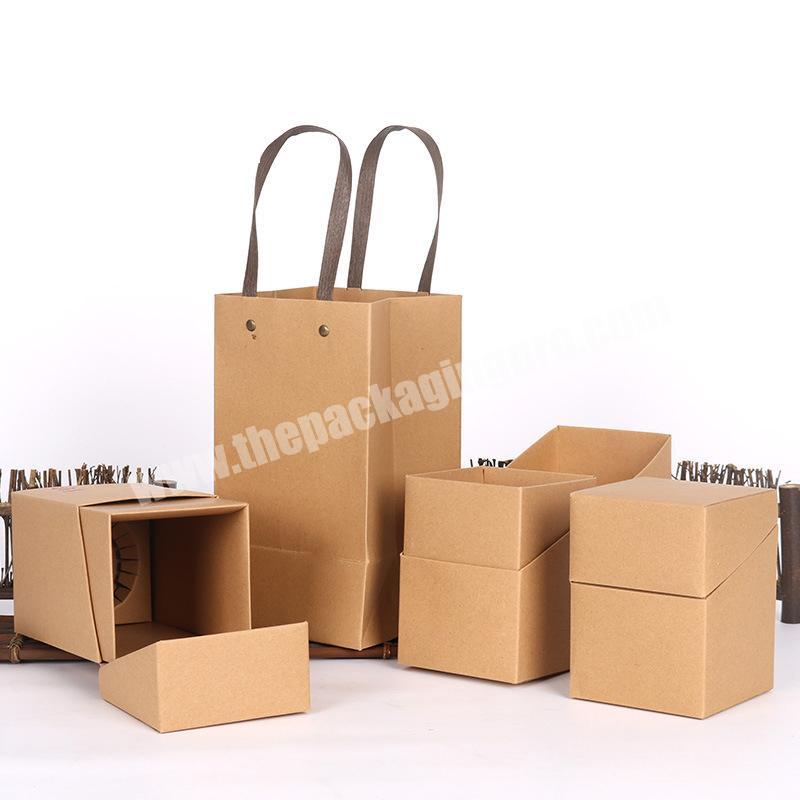 Portable recycled wholesale grown kraft paper honey tea bag gift packing box