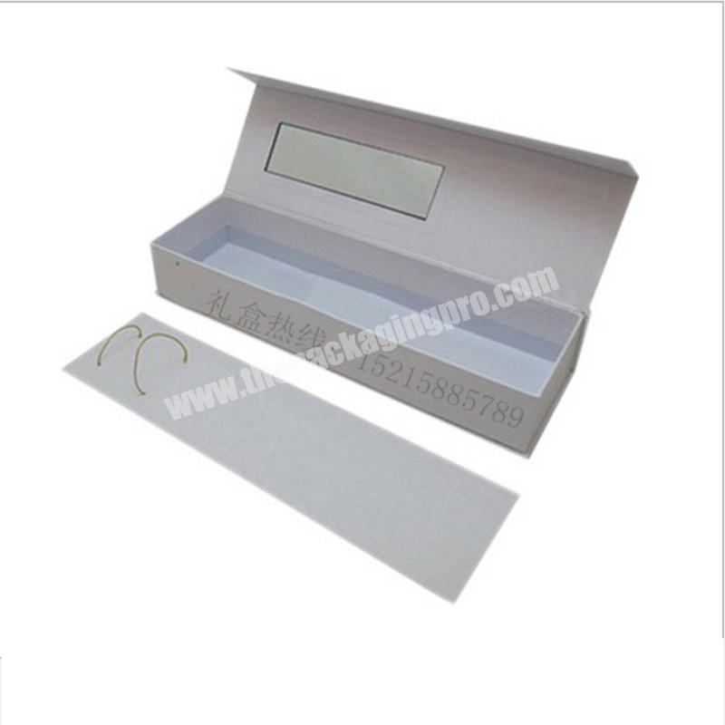 Practical paper wig box with hot stamping process accepts customization
