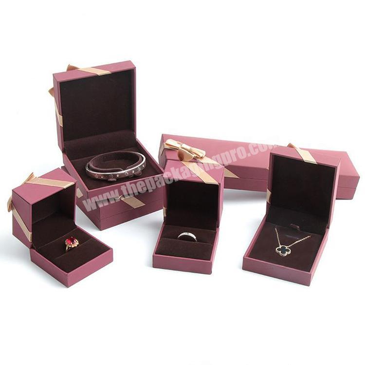 Premium paper packaging jewelry boxes wedding ring box