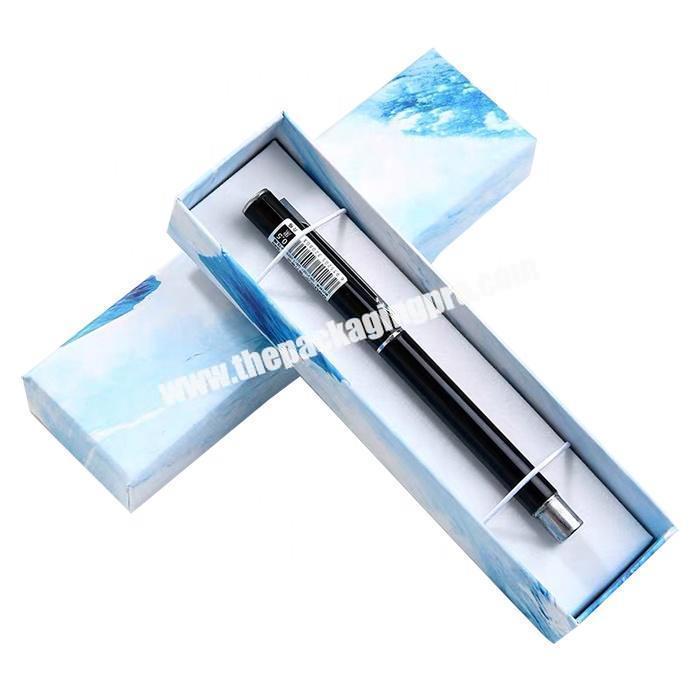 Premium paperboard coated paper pen packaging gift box with foam insert