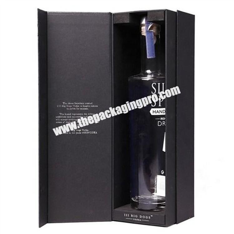 Premium Quality Black Luxury Round Tube Wine Gift Packaging Box