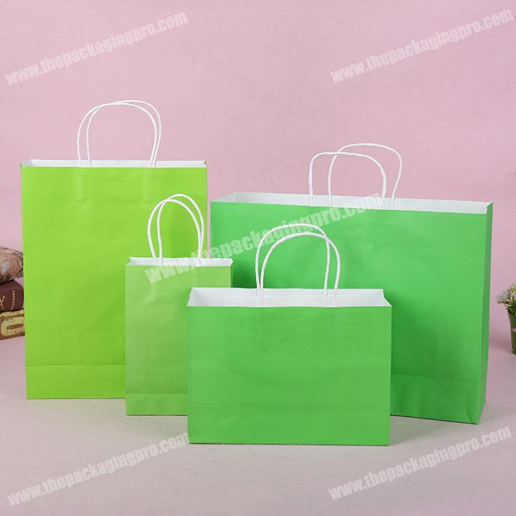 Premium quality eco friendly flat bottom kraft paper carrier bag