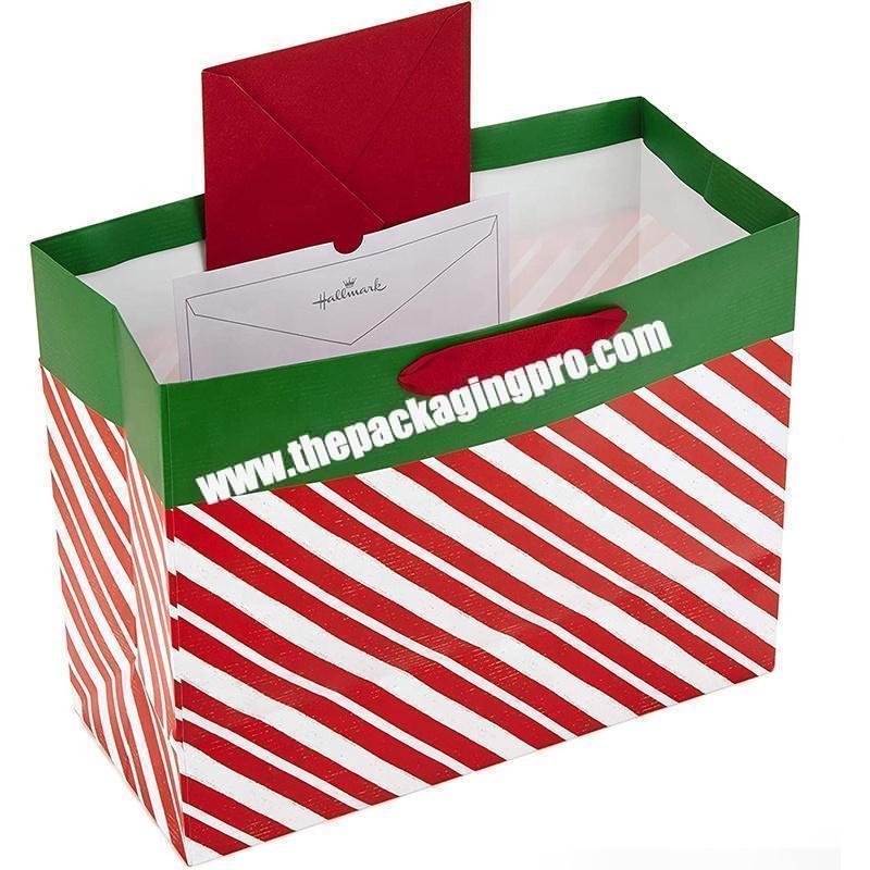 Premium Quality Small Eco Craft Christmas Favors Paper Bags with Twisted Handles