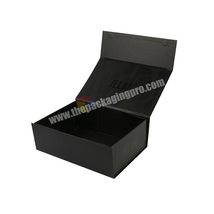premium rigid collapsible cardboard black magnetic shoe box