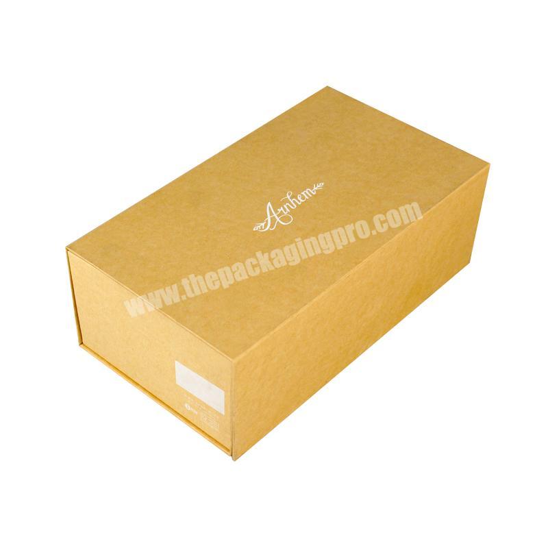 Printed cardboard folding paper carton packaging shoe clothing shipping luxury custom magnetic foldable gift box with