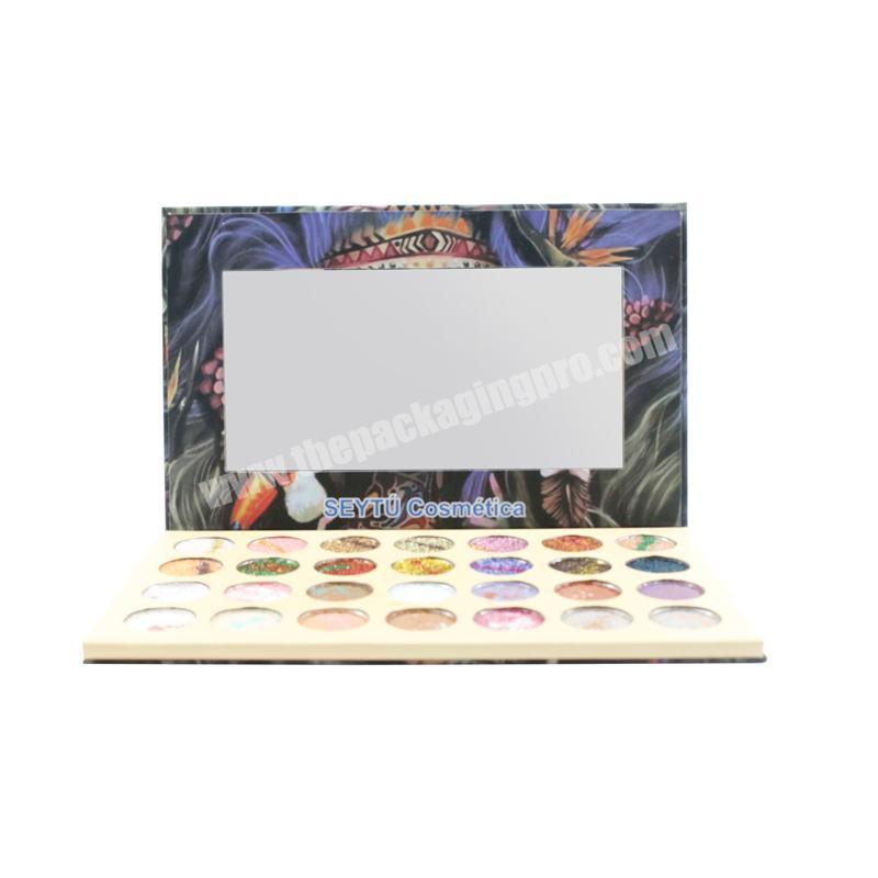 Printed Color Eyeshadow Paper Cardboard Palettes Eyeshadow Pallet Private Label Wholesale