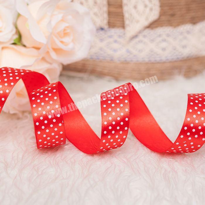Printed Pattern Satin Ribbon For Christmas Decoration