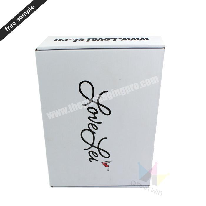 Printed Small Clothes Packaging  Folded Mailing Carton Box Making Wax Gable Esd  White Corrugated Box With Window
