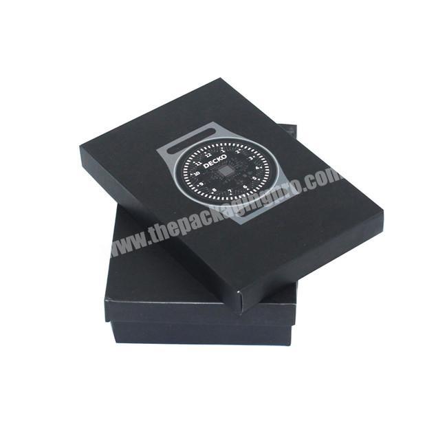 Printing Custom High Quality Customized Logo Single Black Watch Paper Box, Cheap Wholesale Hot Sale Paper Packaging Box