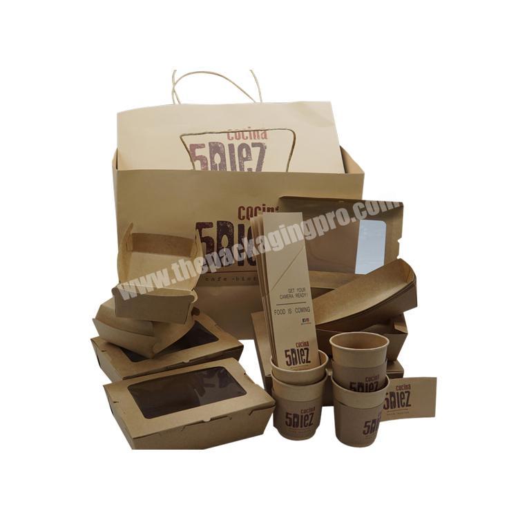 Printing Disposable Recycle Packaging Custom Recycled Printed Small Hard Fast Food Folding Brown Kraft Pizza Paper Box Packing
