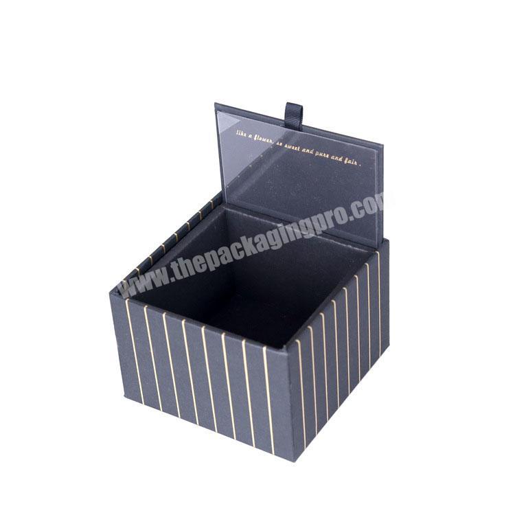 printing large glossy wholesale stripe print flower display rack black square gift boxes